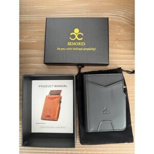 SEMORID Card Holder Slim Pop Up Wallet RFID Blocking Metal Credit Card Case Wall
